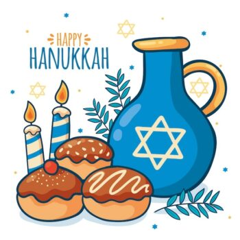 Free Vector | Hand drawn hanukkah concept