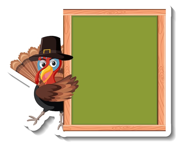 Free Vector | Isolated turkey sticker on white background