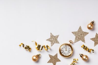 Free Photo | New year party arrangement with copy space