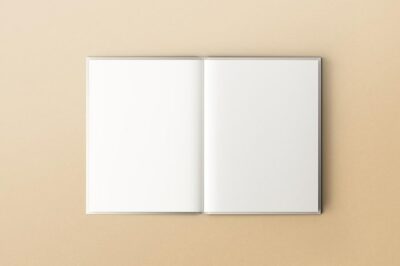 Free Photo | Open book, blank white pages