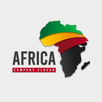 Free Vector | Africa map company slogan logo
