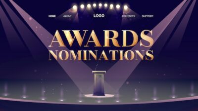 Free Vector | Awards nominations landing page
