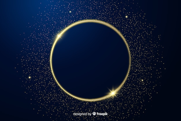 Free Vector | Background with golden sparkling frame