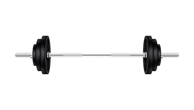 Free Vector | Barbells dumbbells fitness realistic composition with isolated image of heavy barbell vector illustration