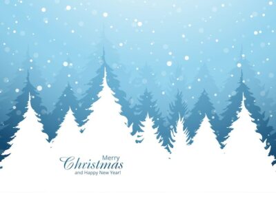 Free Vector | Beautiful christmas tree card holiday background