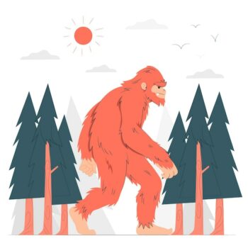 Free Vector | Bigfoot concept illustration