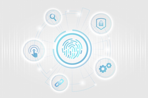 Free Vector | Biometric security concept