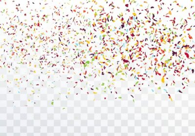 Free Vector | Birthday colorful confetti on transparent background