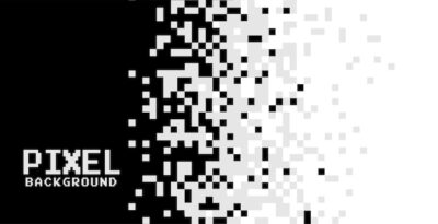 Free Vector | Black and white pixel background design