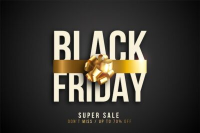 Free Vector | Black friday realistic background