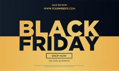 Free Vector | Black friday sale with realistic golden background