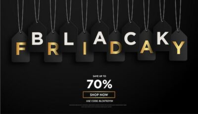 Free Vector | Black friday super sale with black tagf