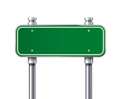 Free Vector | Blank green traffic road sign vector illustration