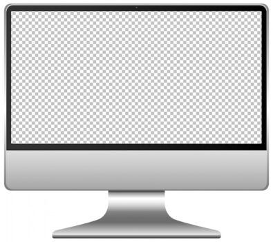 Free Vector | Blank screen computer icon isolated on white background