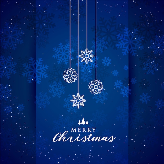 Free Vector | Blue merry christmas snowflakes festival background