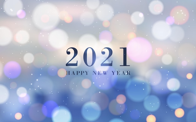 Free Vector | Blurred new year 2021 background