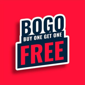 Free Vector | Bogo buy one get one free sale banner