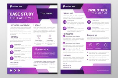 Free Vector | Case study flyer template