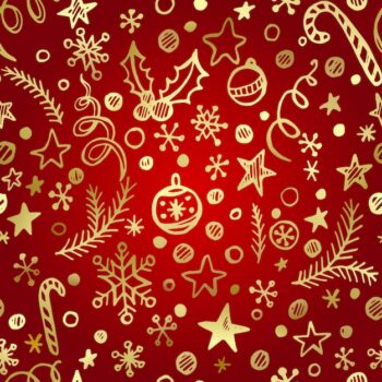 Free Vector | Christmas and new year golden seamless pattern eps 10