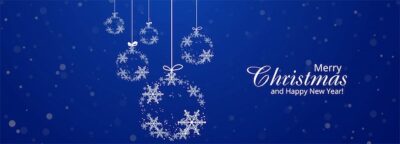 Free Vector | Christmas banner template with snowflakes