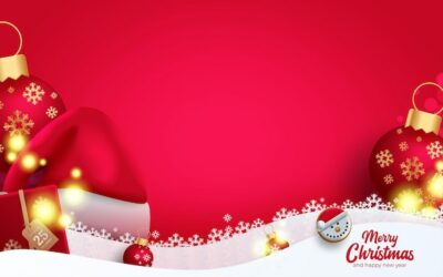 Free Vector | Christmas card vector background colorful elements and ornament in red background vector illustration