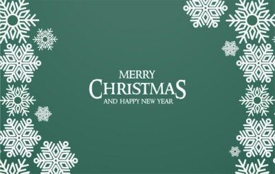 Free Vector | Christmas card with white snowflakes frame