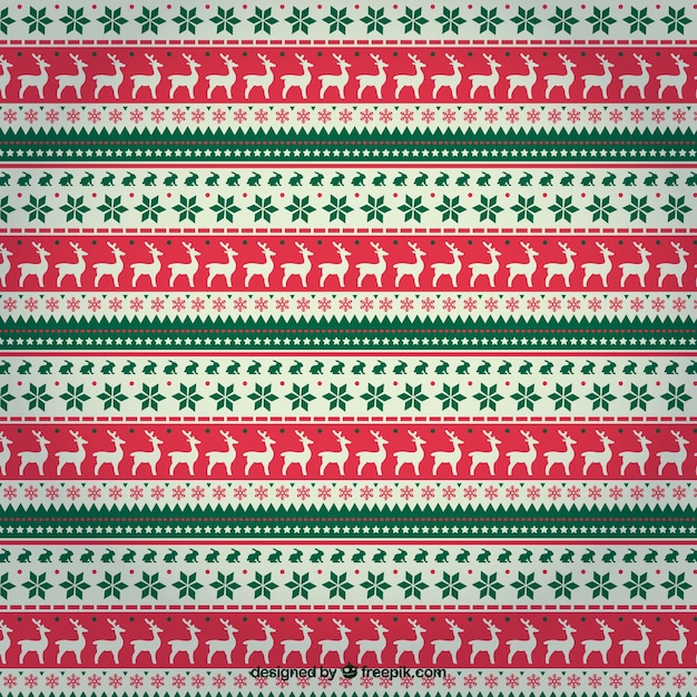 Free Vector | Christmas reindeers pattern