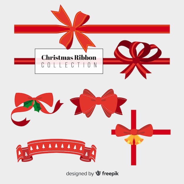 Free Vector | Christmas ribbon collection