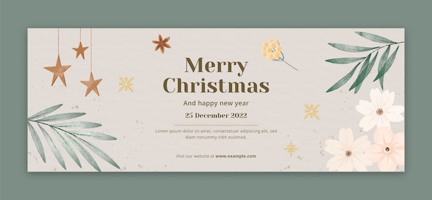 Free Vector | Christmas season social media cover template