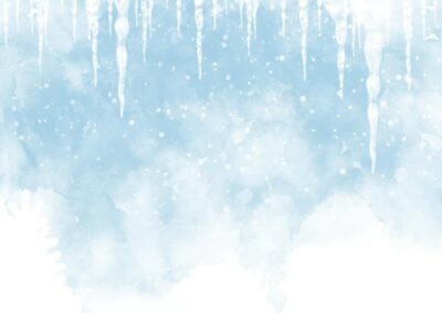 Free Vector | Christmas winter background with snow and icicles