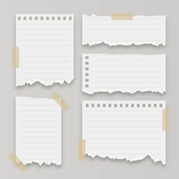 Free Vector | Collection of realistic torn paper