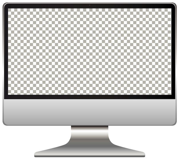 Free Vector | Computer monitor with transparent screen