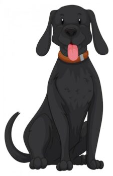 Free Vector | Cute dog with black fur