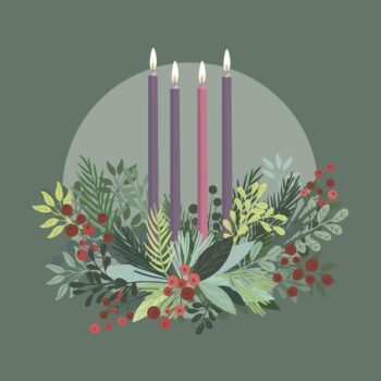 Free Vector | Detailed flat advent wreath