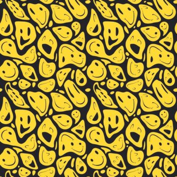 Free Vector | Distorted smile emoticons pattern