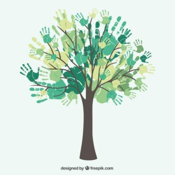 Free Vector | Diversity tree hands