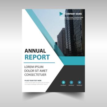 Free Vector | Elegant blue professional annual report template