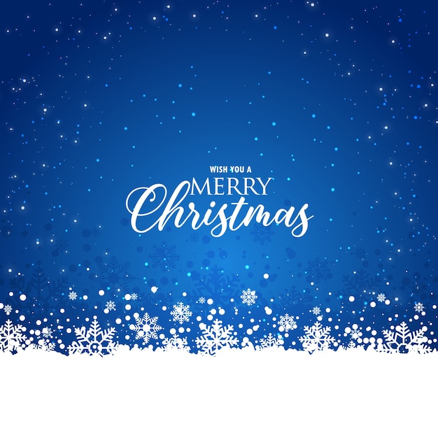 Free Vector | Elegant christmas blue background with snowflakes