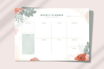 Free Vector | Elegant planner design template