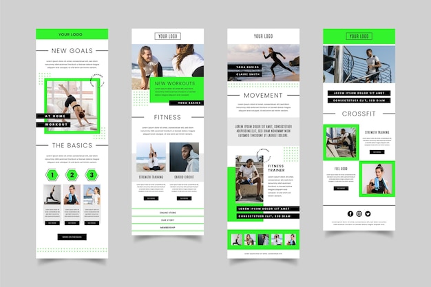 Free Vector | Fitness email template