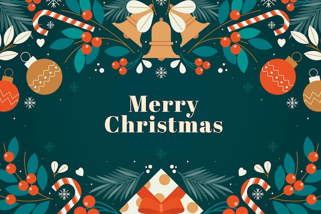 Free Vector | Flat christmas background