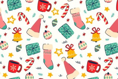 Free Vector | Flat christmas pattern design