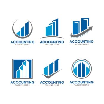 Free Vector | Flat design business accounting logo template