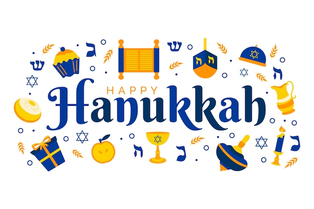 Free Vector | Flat design hanukkah concept