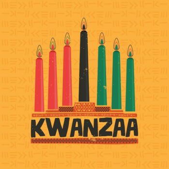 Free Vector | Flat design kwanzaa and candles