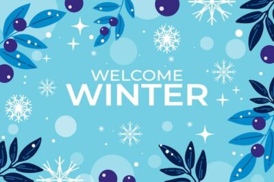 Free Vector | Flat winter season celebration background