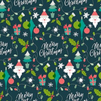Free Vector | Funny christmas pattern background