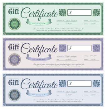 Free Vector | Gift certificates set