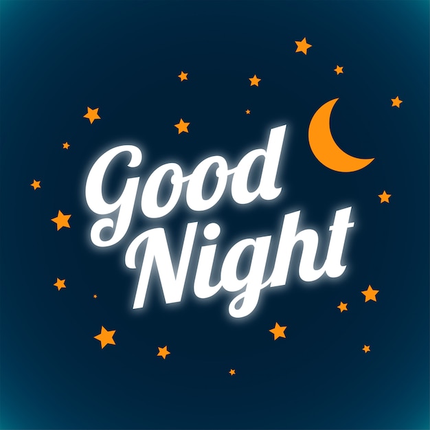 Free Vector | Good night and sweet dreams glowing lettering design