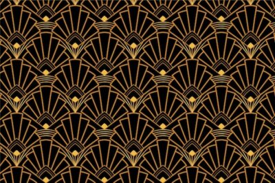 Free Vector | Gradient art deco golden pattern